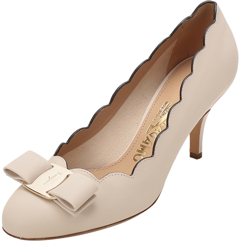 Salvatore Ferragamo 菲拉格慕 女士 牛皮蝴蝶结高跟鞋 0733814
