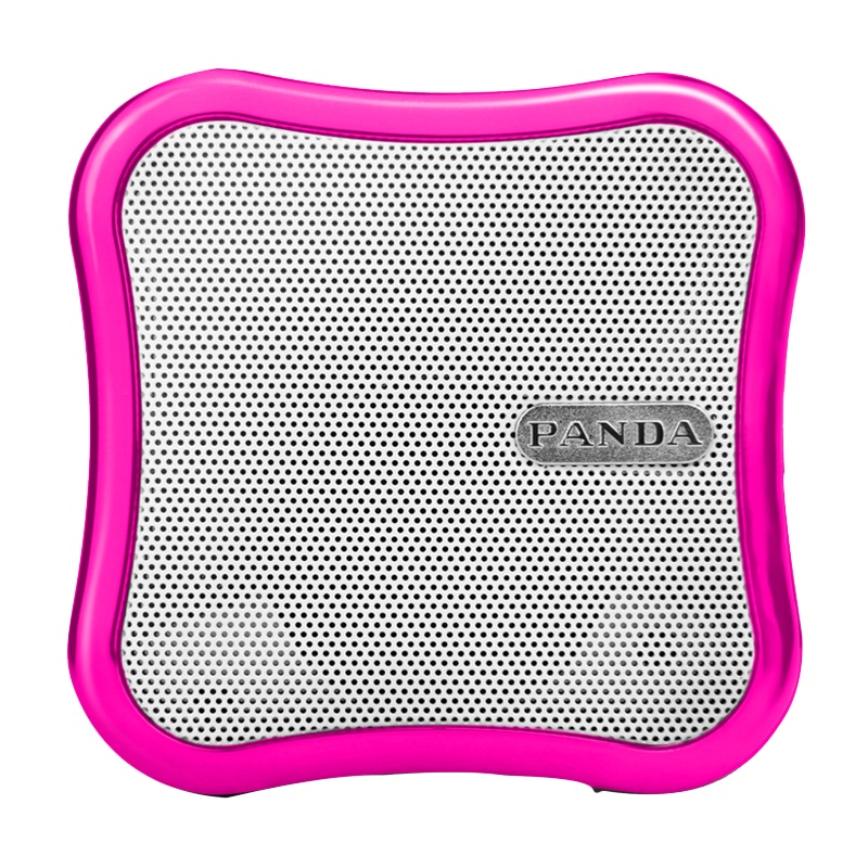 PANDA/熊猫DS-122便携式插卡收音机音箱MP3播放器小型迷你听歌唱戏音乐戏曲充电插卡音响 玫红