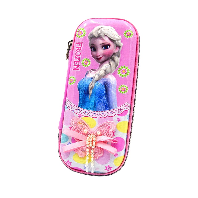 迪士尼(Disney)多功能笔盒 冰雪公主5427粉色米奇男女童文具盒EVA大容量小学生铅笔盒3D立体压模笔袋 学习用品