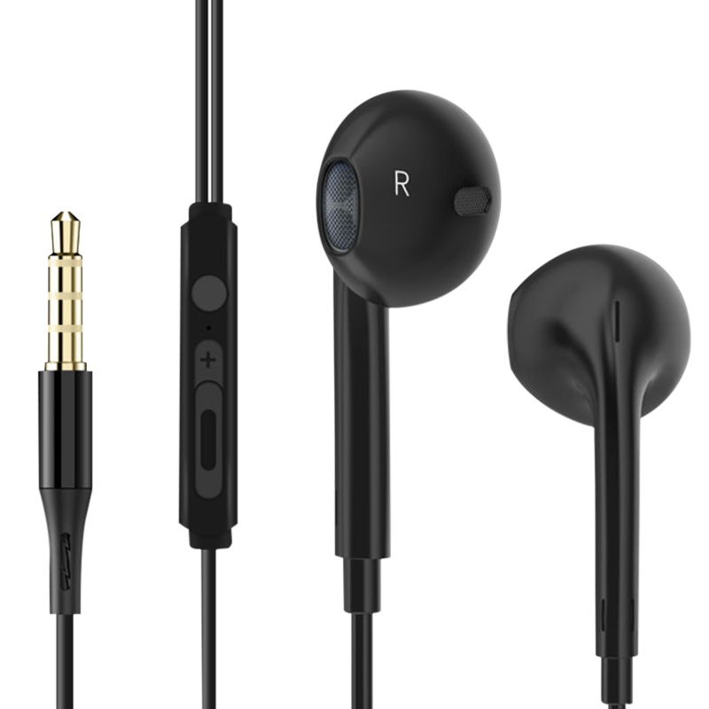 普通版 耳机 通用耳机安卓oppo华为vivo小米魅族苹果入耳式手机重低音运动耳机线 3.5mm接口圆孔 普通版