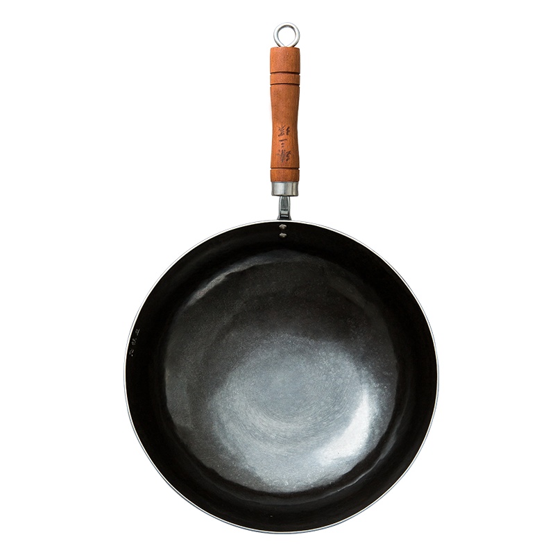 臻三环章丘铁锅家用炒锅传统老式带耳炒菜锅盛级轻音烧菜锅 盛级轻音 古法原色32cm加锅耳