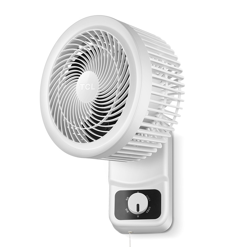 TCL电风扇挂壁式免打孔厨房客厅壁扇漩涡气流机械摇头俯仰调节TFB18-21AD