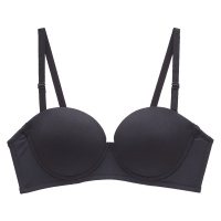 都市丽人软钢圈可拆卸双肩带一字比光面聚拢大胸MM女士文胸内衣胸罩1B9204