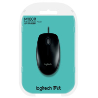 罗技（Logitech） M100r 光电鼠标 即插即用 （黑色）