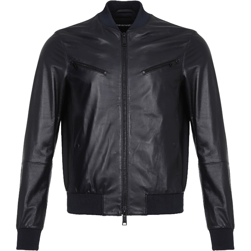 EMPORIO ARMANI 阿玛尼 男士羊皮革皮衣外套 21B5AP 21P5A