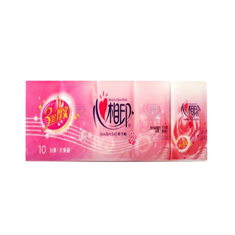 心相印 10C910 自然无香手帕纸 10包*10条