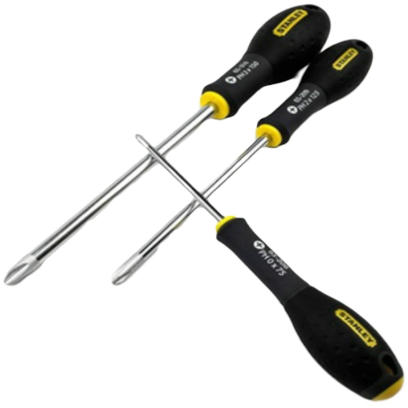 史丹利 Stanley 65-206-14 三色柄十字螺丝刀0#×75MM 1把