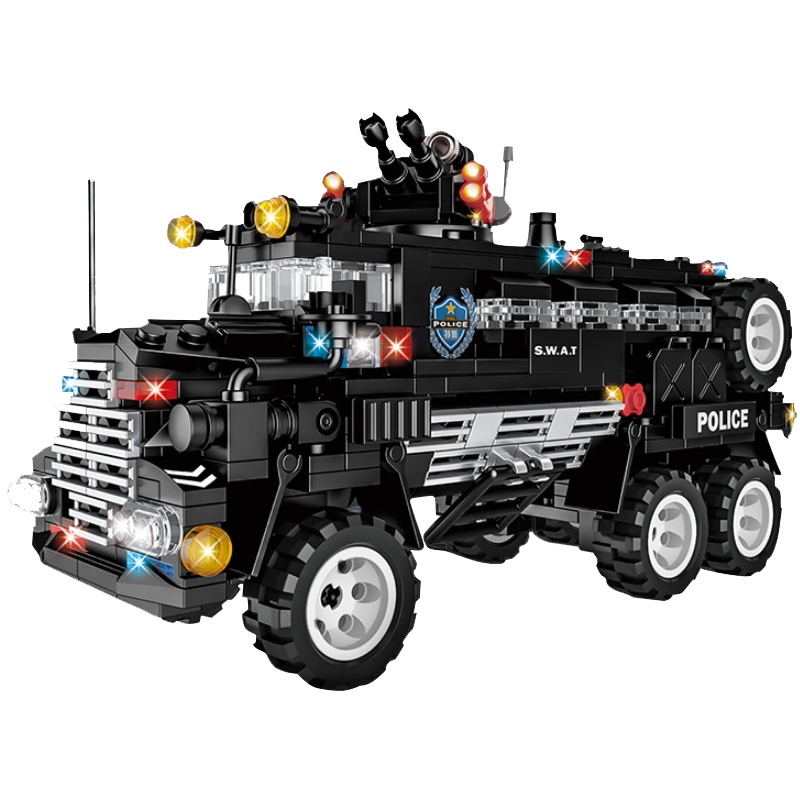 沃马(WOMA)玩具男孩子益智拼装拼插积木C0517[8合1特警战队之侦察救援系列]