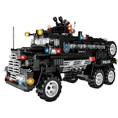 沃马(woma)玩具男孩子益智拼装拼插积木c0517[8合1特警战队之侦察救援