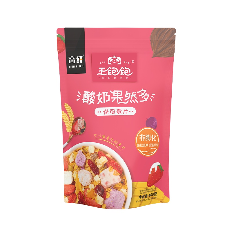 王饱饱酸奶果然多麦片可干吃可冲泡400g