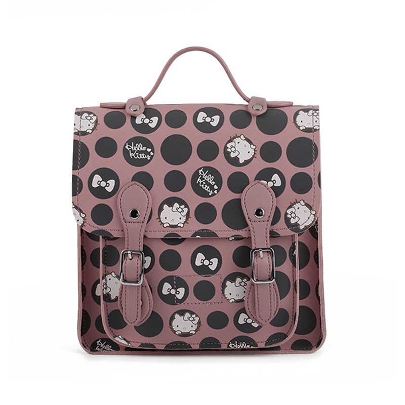 HELLO KITTY 凯蒂猫设计猫头印花邮差包 粉色
