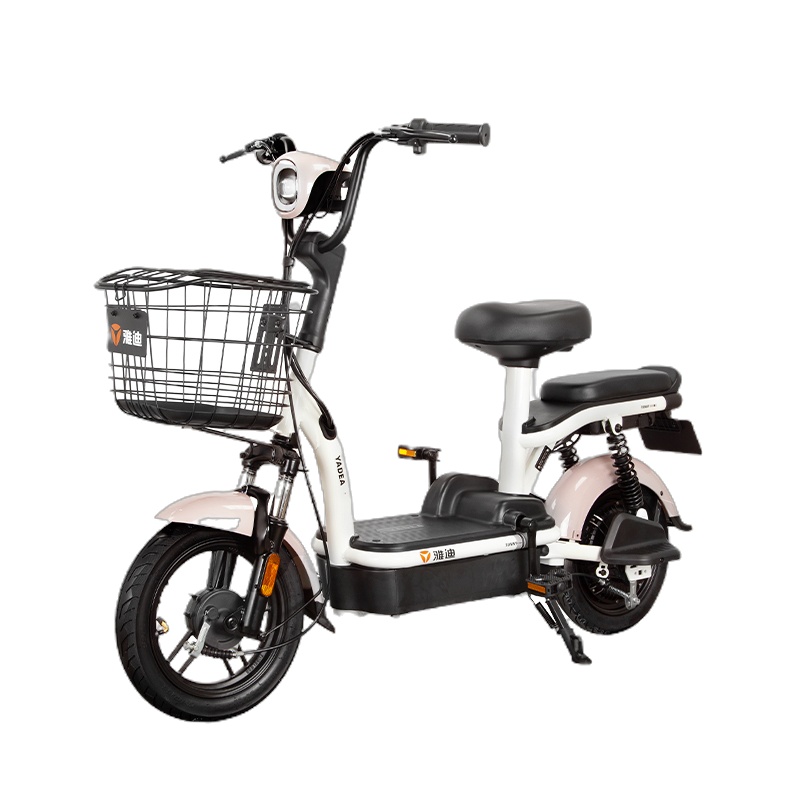 雅迪电动车2020新款铅酸小金果48V电瓶车踏板代步电动自行车 小金果藕灰色