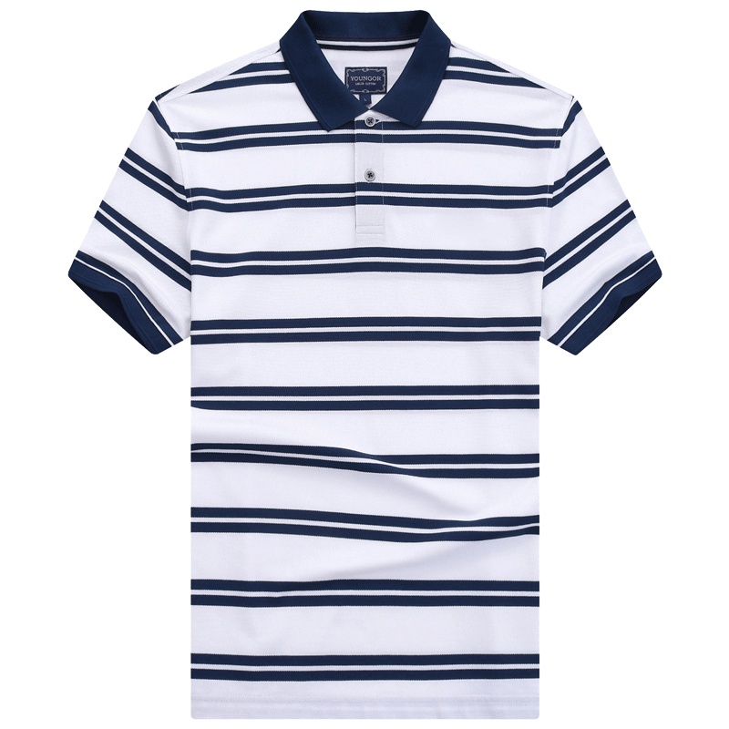 Youngor/雅戈尔春秋新品男士商务休闲白色短袖翻领Polo杉064BFA
