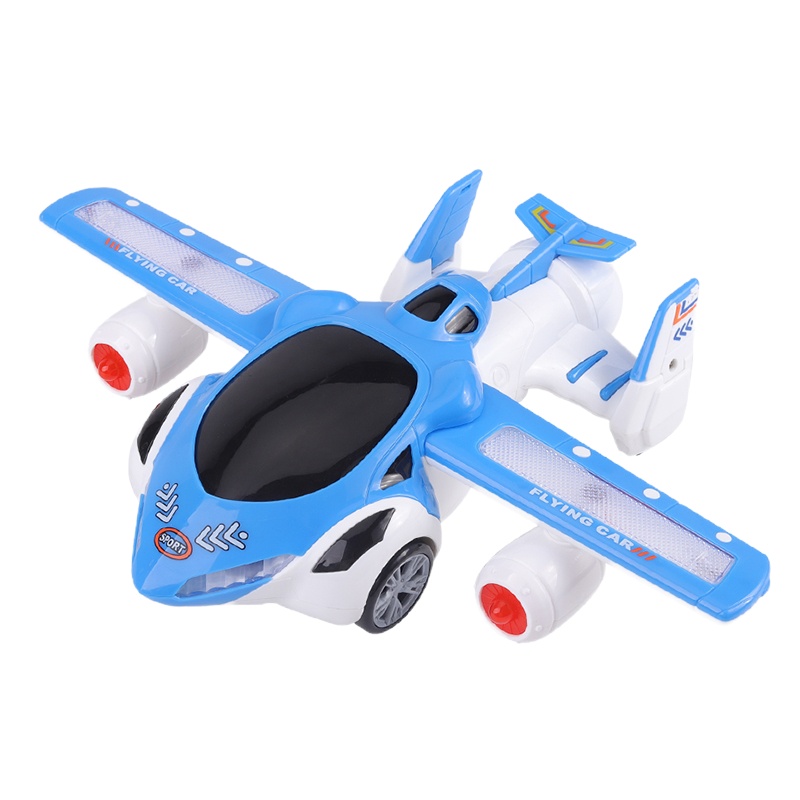 小囤鼠 儿童电动变形飞机车360度旋转汽车男女宝宝可充电池生日礼物玩具