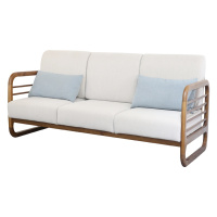 HiBoss实木沙发三人位布艺可拆洗办公沙发简约接待会客沙发