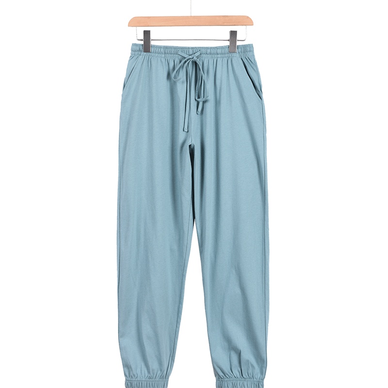 【纯棉】女款中腰皮筋运动休闲宽松版女士休闲长裤