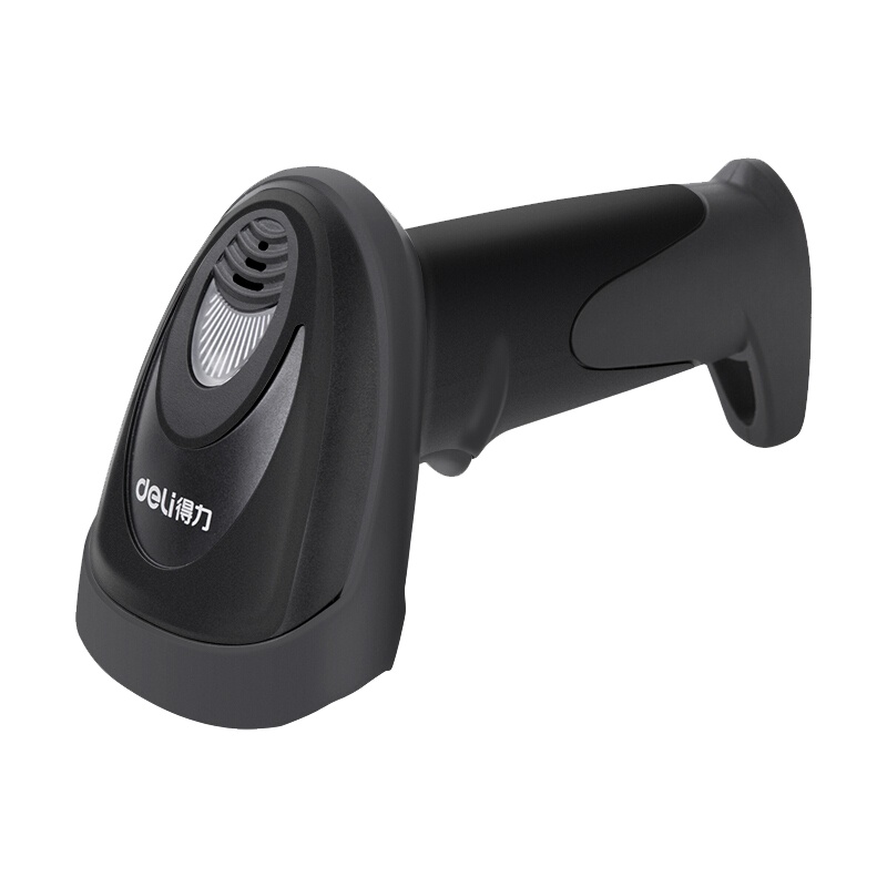 自营 新品 得力deli快速开票条码枪有线一二维码扫描枪电脑手机屏幕支付收银扫码枪14883P