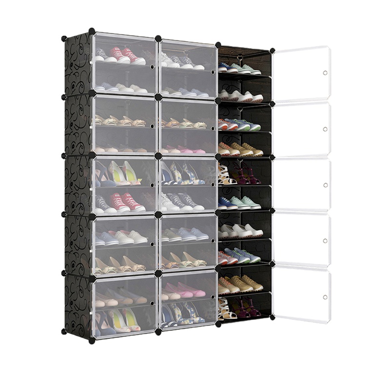 家时光简易鞋柜经济型防尘大学生宿舍鞋架子多层家用门口储物柜收纳神器魔片鞋柜