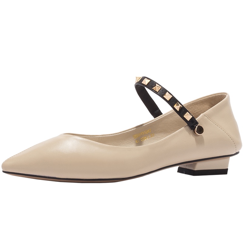 St&Sat/星期六 舒适尖头低跟一字带浅口单鞋女SS03111047