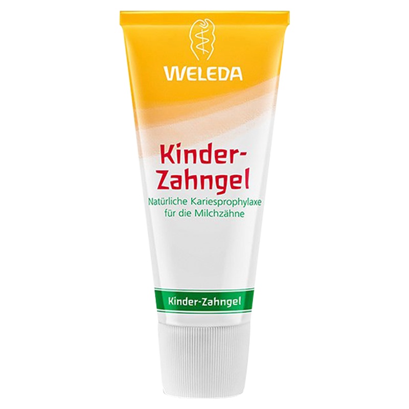 德国WELEDA维蕾德 有机金盏花 儿童牙膏 无氟无发泡剂 1-10岁宝宝 可吞食可吞咽 儿童护理50毫升