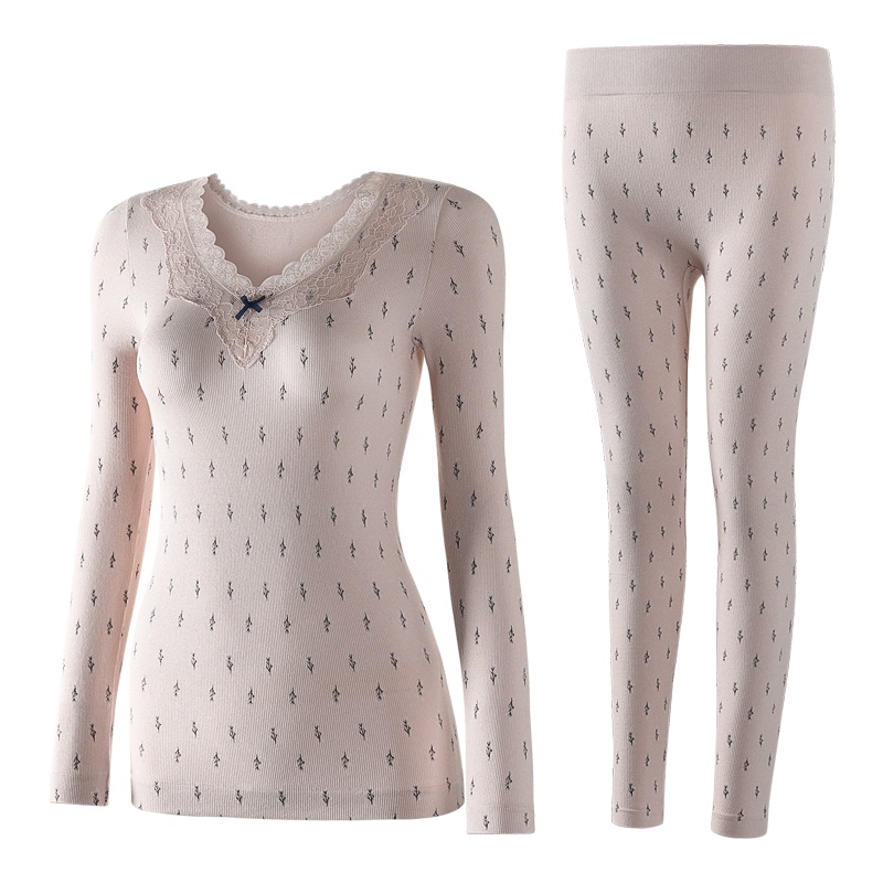 俞兆林秋衣秋裤女美体修身薄款莫代尔打底学生少女保暖内衣女套装