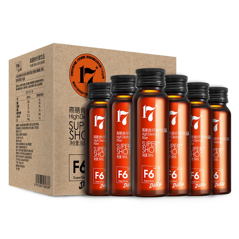 F6 supershot 高膳食纤维饮品60ml*6瓶口服液液态饮