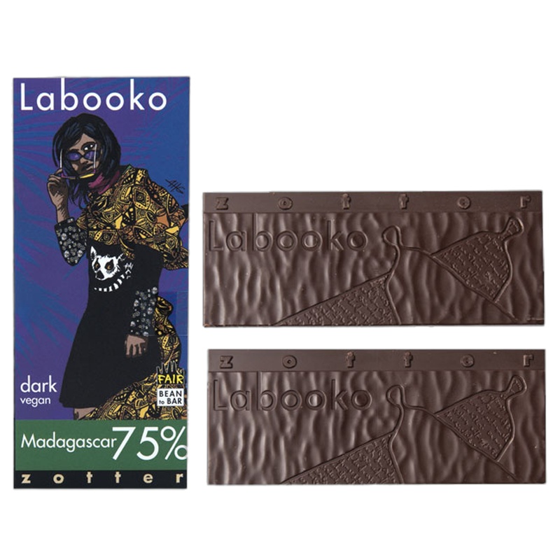 Zotter75%马达加斯加双片系列黑巧克力70g