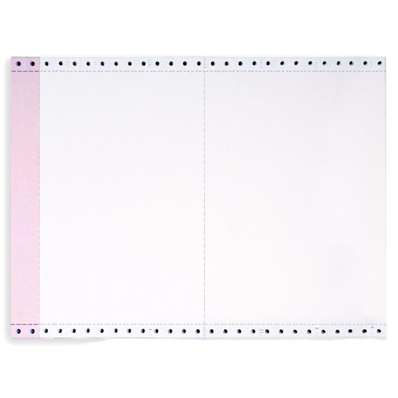 企购优品天章(TANGO)新绿天章二联二等分打印纸 彩色针式打印纸241-2-1/2S 80列(撕边 1000页/箱)