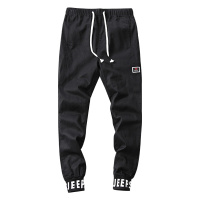 JEEP吉普2019春夏男士裤子裤韩版黑色直筒棉男装青春流行小脚大码休闲裤