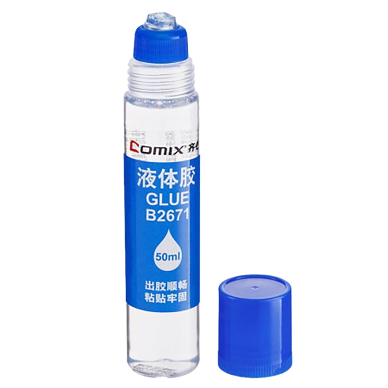 齐心B2671胶水 办公财务学生液体胶水 办公文具工具50ml/支