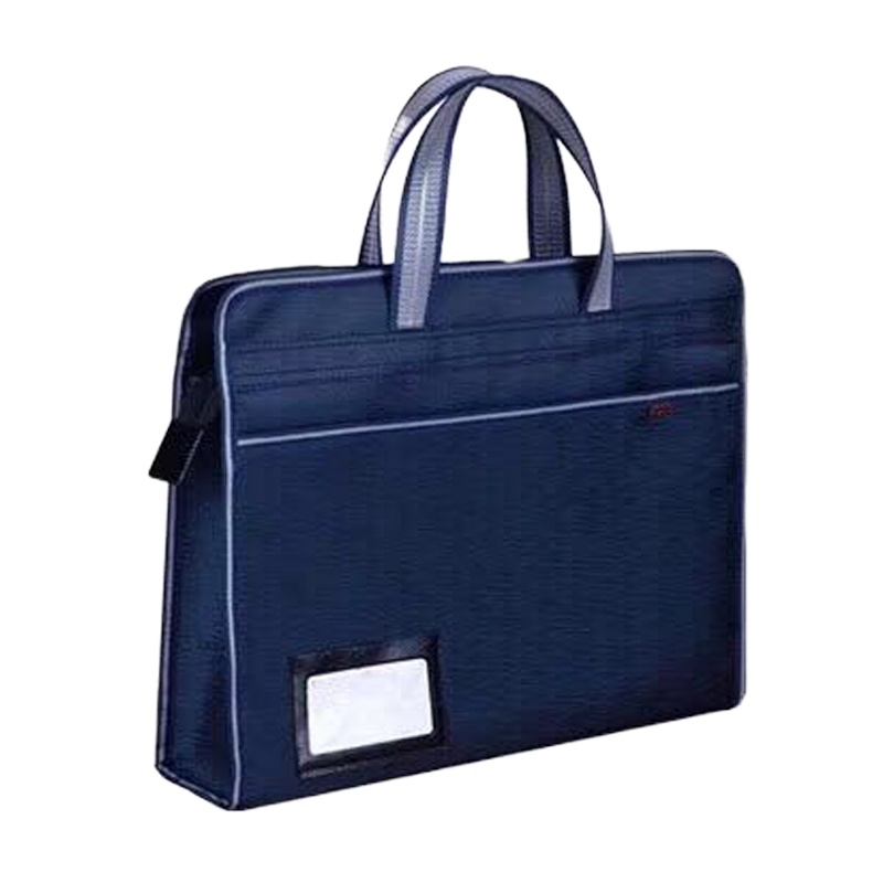 公文包 文件袋文件包横款带水杯网兜立体大容量