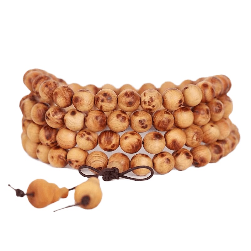 梵心阁 太行满瘤疤崖柏佛珠8mm 108颗手串佛珠高油情侣手链10mm太行松柏木 崖柏0.8