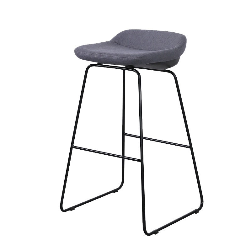 [规格:65高]酒吧凳现代简约吧台椅铁艺设计吧凳子北欧家用靠背高脚椅创意个性