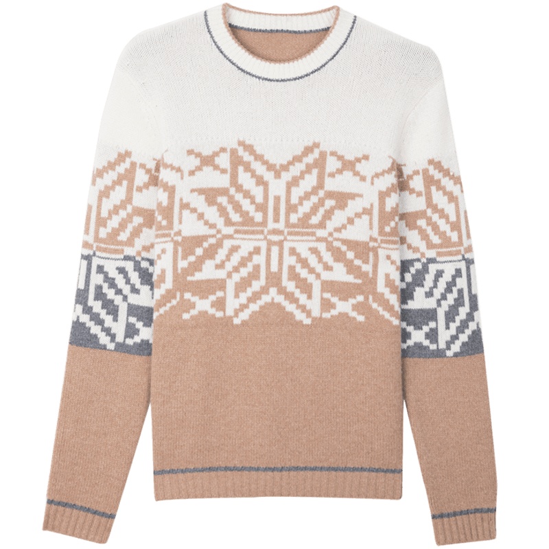 ERDOS秋冬 圆领男针织衫羊绒衫个性图案设计