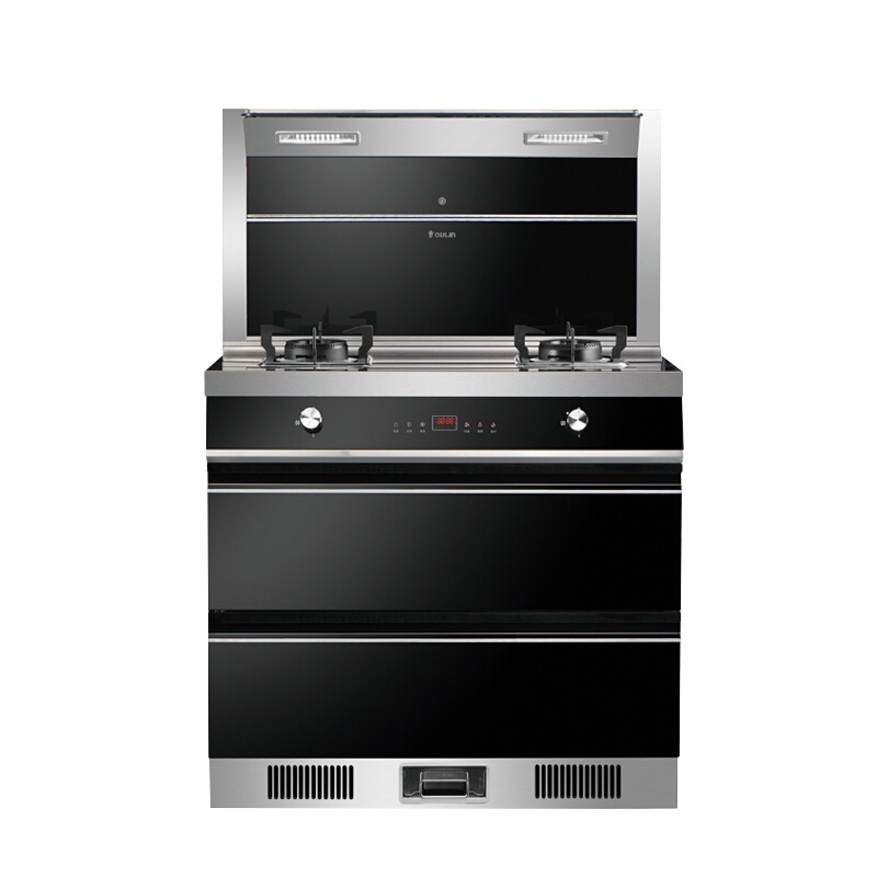 欧琳/oulin集成灶一体灶双层消毒保洁柜自动清洗家用环保灶侧吸下排式HC2X 天然气