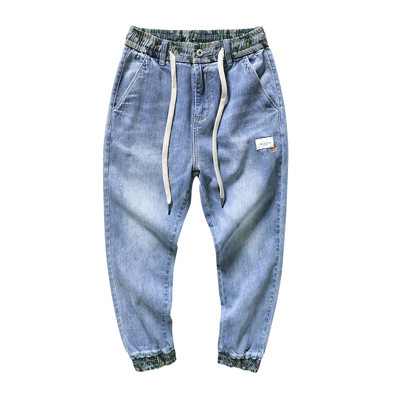 Jussara Lee2021春夏新款弹力牛仔裤男直筒宽松商务休闲高腰男士牛仔裤夏季薄款男装长裤子