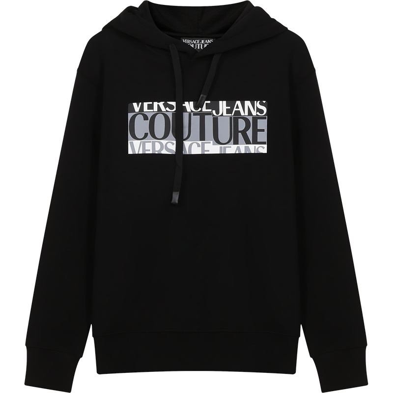 VERSACE JEANS COUTURE 范思哲 男士棉质加绒款连帽卫衣运动衫71GAIT03 CF00T