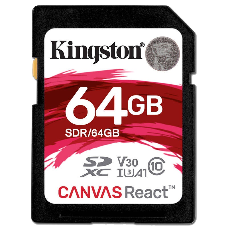 金士顿（Kingston）64GB SD卡 读100MB/s写80MB/s V30 U3 CLASS 10高速相机存储卡