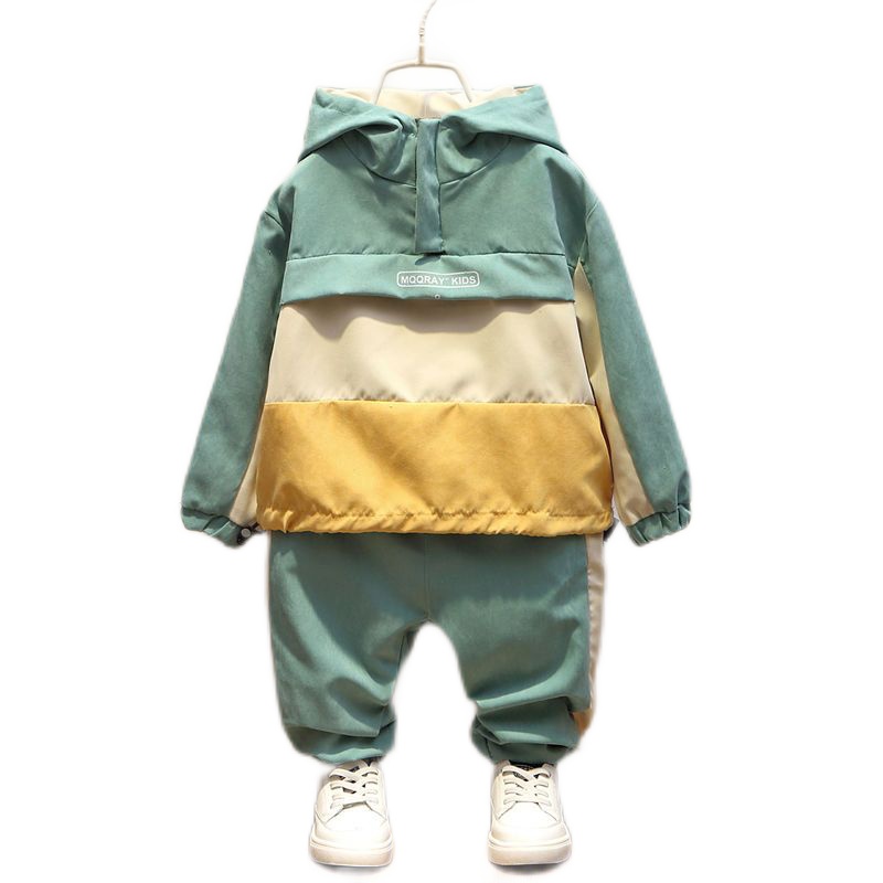 男童春秋套装2020新款童装宝宝冬季衣服中小童男孩儿童加绒两件套 莎丞