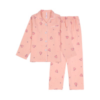 红豆(HODO)2019年夏季纯棉居家四季全棉薄款女童儿童家居服套装