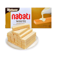印尼进口Richeese丽芝士nabati香草味威化饼干芝士休闲零食145g*6盒