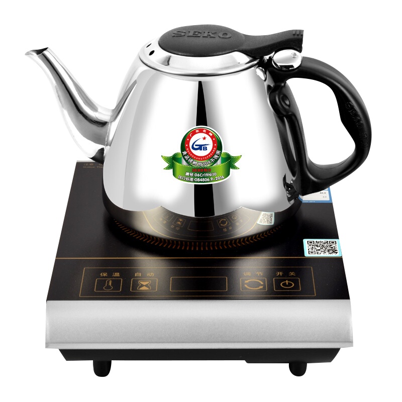 新功SEKO 多功能迷你电磁炉 电磁茶炉泡茶炉茶具套装304不锈钢电热水壶 银色