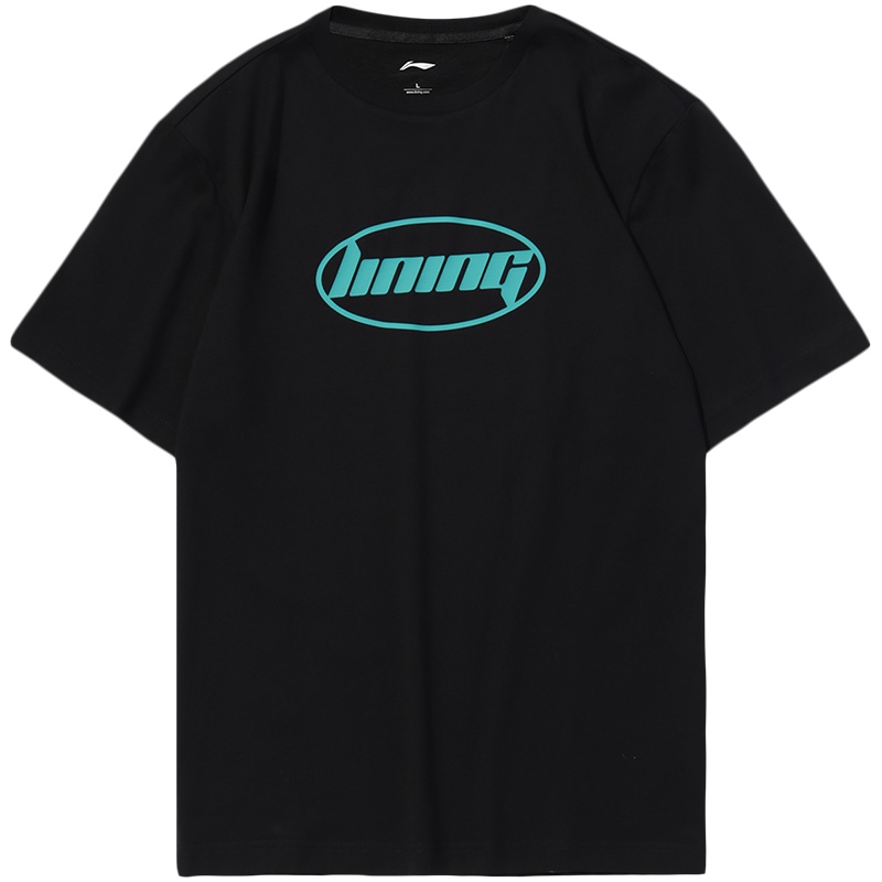 李宁运动时尚系列男女同款短袖文化衫AHSQ412-3