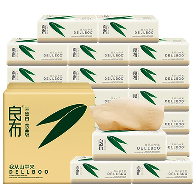 良布本色卷纸36卷加厚4层厕所家用卫生卷纸实惠