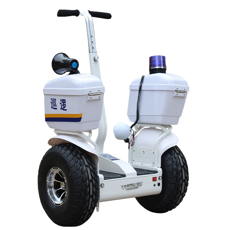 福音达电动平衡车物业园区学校巡逻车安保电动电瓶车机场思维车广场体感车2轮摄位车直营 72V锂电池 白色定制