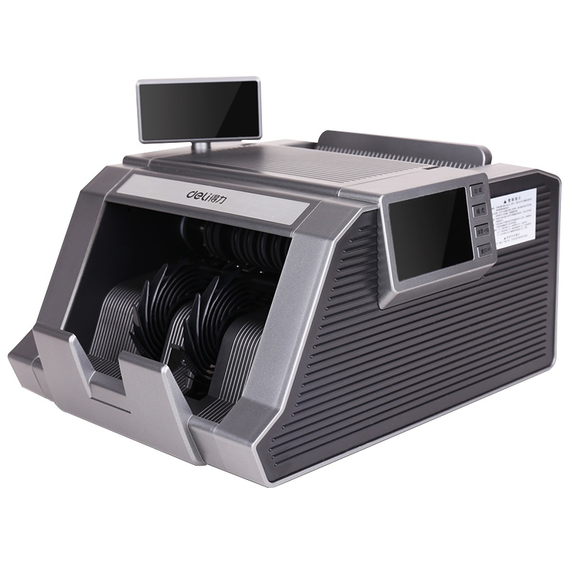 得力deli3907A全智能语音播报点钞机 银行专用 验钞机 商超专用点钞机 C+级验钞机 三屏混点智能验钞