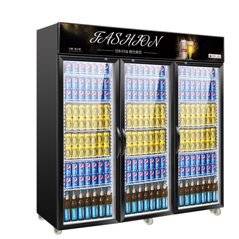 飞天鼠冷藏展示柜饮料柜商用冰柜超市冰箱冷藏柜保鲜柜三门直冷上机组