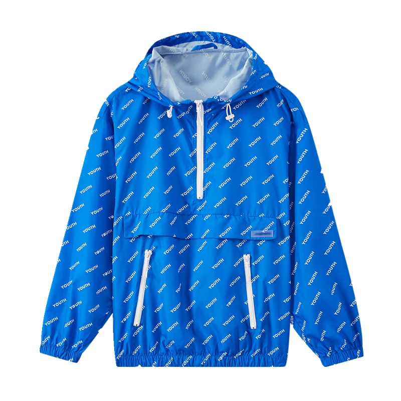 美特斯邦威外套男春季新款男品类连帽套头皮肤衣