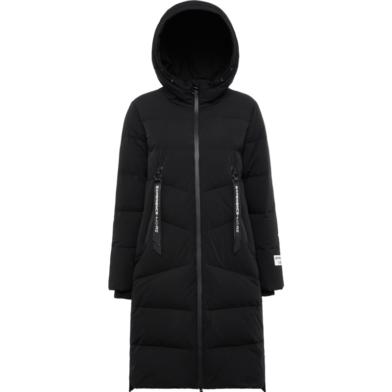 波司登奥莱outlets中长款女连帽羽绒服冬韩版厚款外套