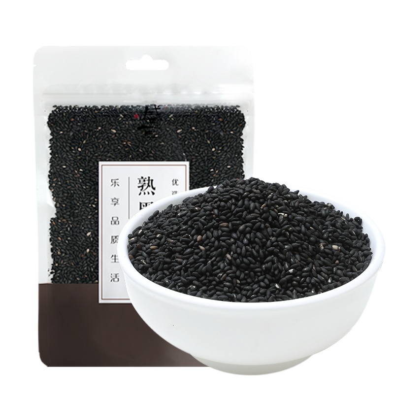 盛耳 熟黑芝麻100g 农家黑芝麻炒熟芝麻五谷杂粮熟免洗黑芝麻粗粮
